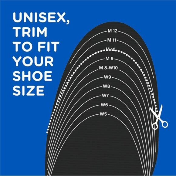 Memory Foam Insoles Full Foot Cushion Trim to Fit Shoe Inserts Unisex Comfort - Picture 6 of 8